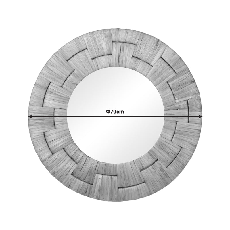 Adloms огледало дърво в естествен нюанс D70x6cm