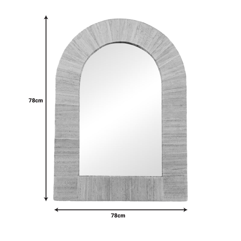 Koin огледало бананово дърво в естествен нюанс 78x78x8см