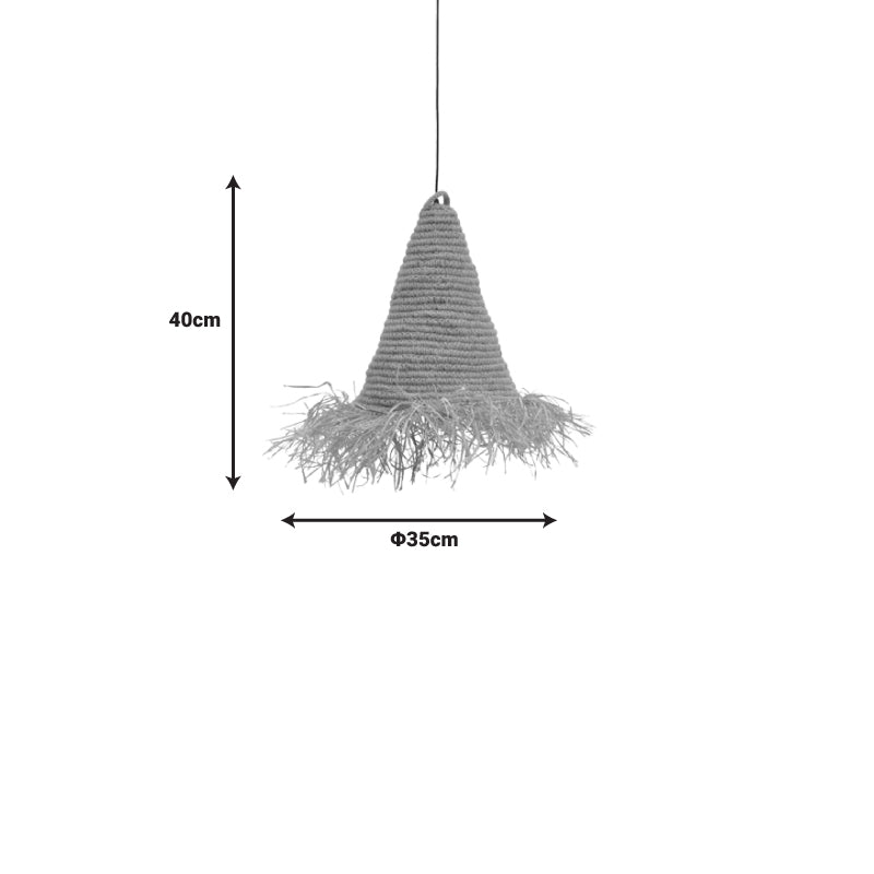 Плафон от юта Malan в естествен абажур D35x40см