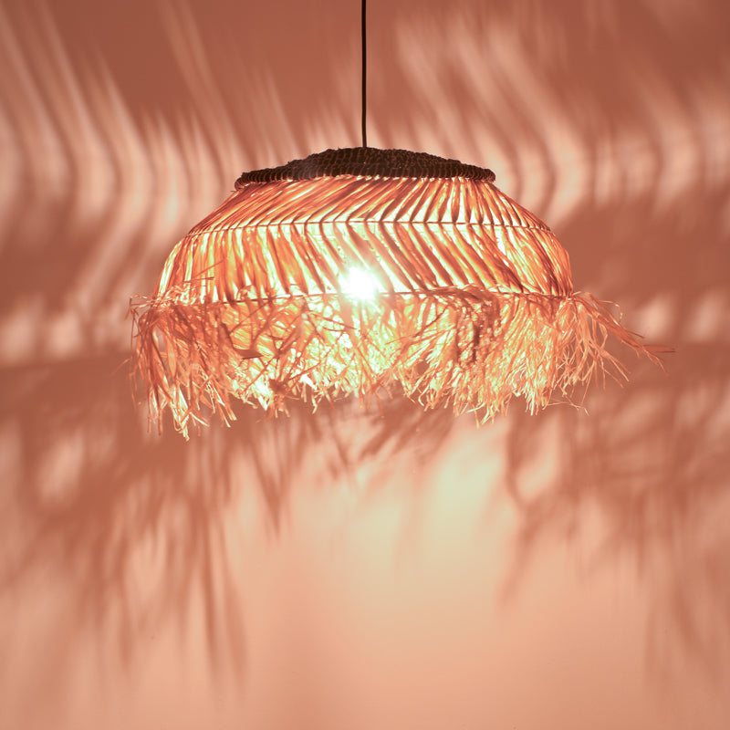 Плафон от сизал Hengiole в естествено-черен цвят D60x40см