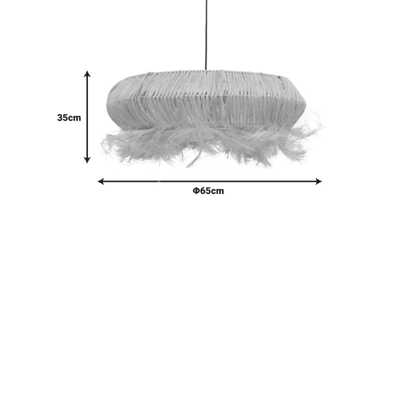 Плафон Coanze дърво абака в естествен цвят D65x35см