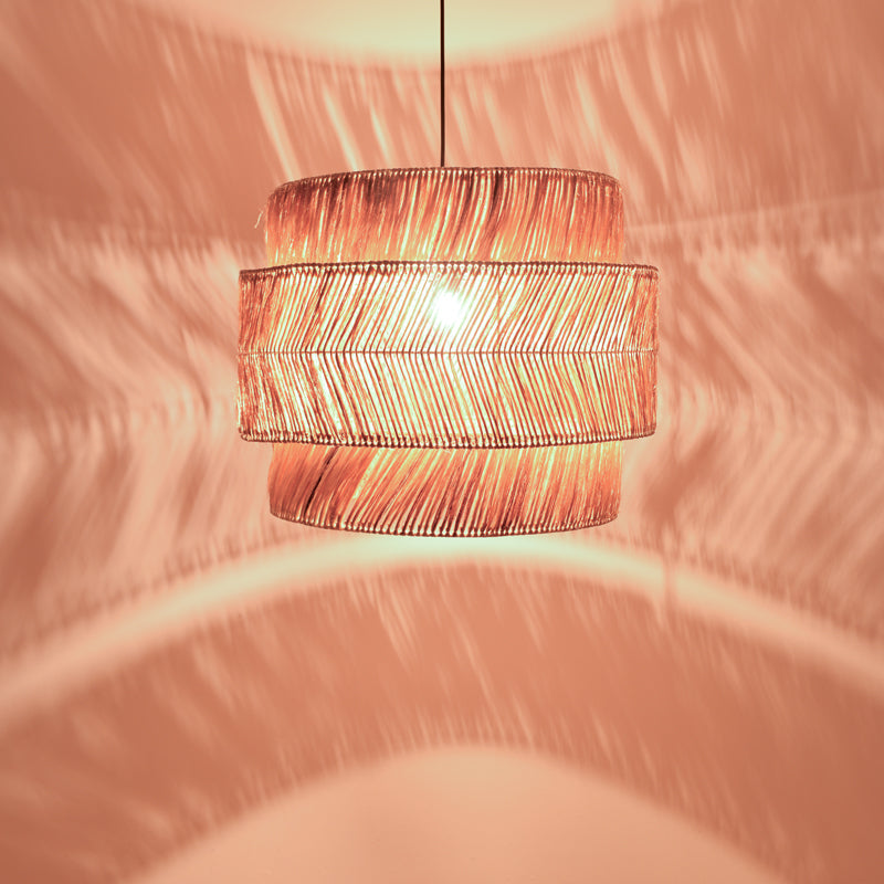 Zeniole плафониер от абака в естествен цвят D60x50см