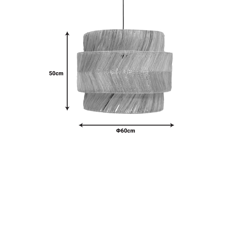 Zeniole плафониер от абака в естествен цвят D60x50см