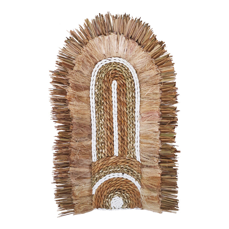 Earsy  декорация за стена от морска трева в естествен цвят 58x32x8см