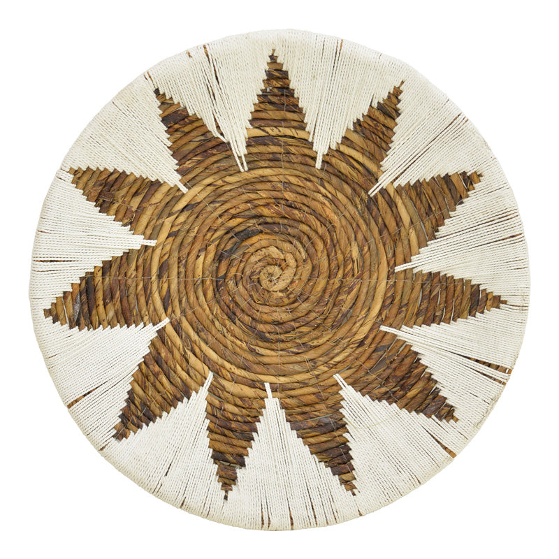 Стенна декорация circy плетен комплект от 3 части в бяло-бежов цвят