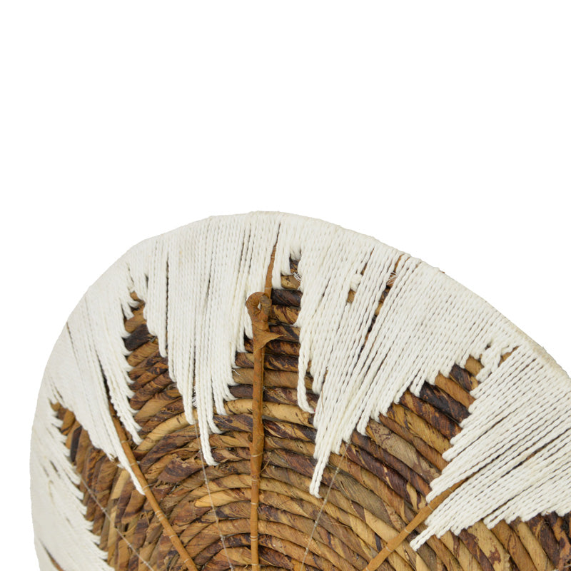 Стенна декорация Circy плетен комплект от 3 части в бяло-бежов цвят