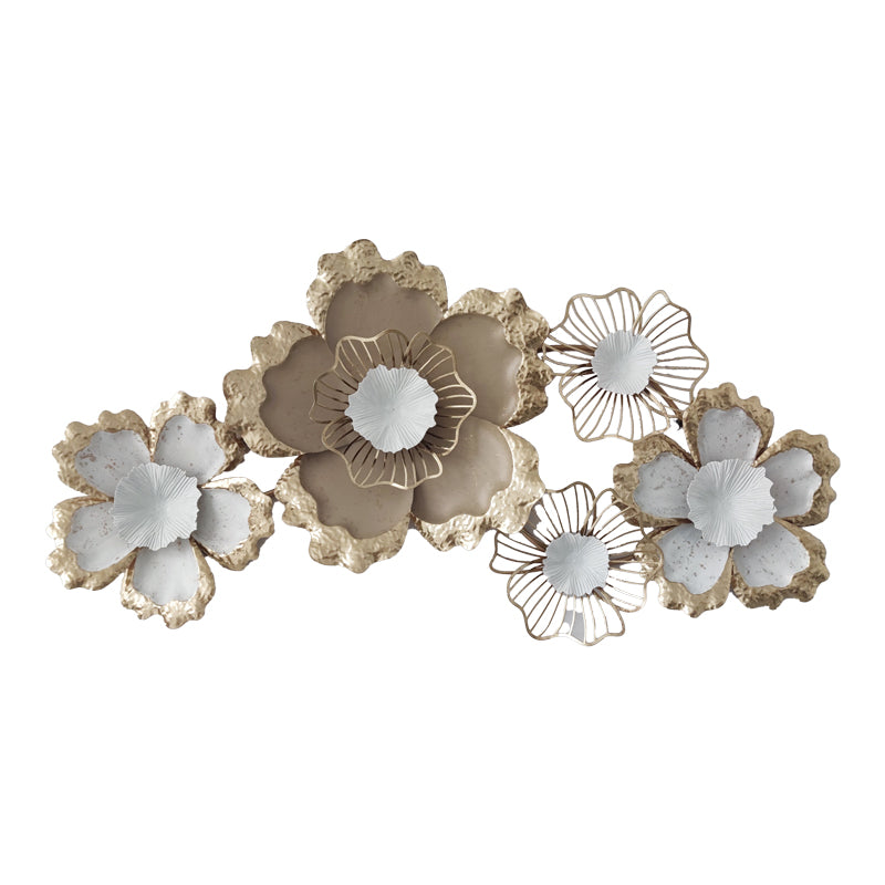 Декорация за стена Vogene метал в златисто-бял нюанс 90.5x47x7cm