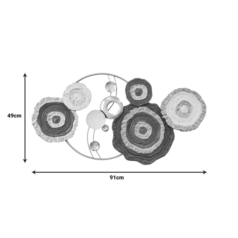 Декорация за стена Cirsus metal в златисто-бяло-черен нюанс 91x49x4