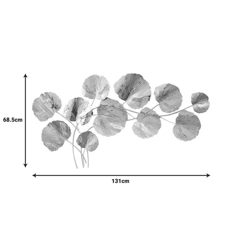 Декорация за стена Fleur метал в злато 131x68.5x6см