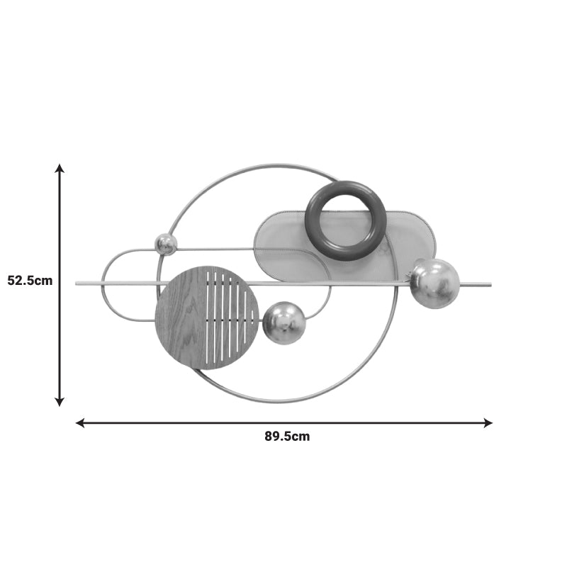 Декорация за стена Lupus метал в златисто-кафяв нюанс 89.5x52.5x6cm