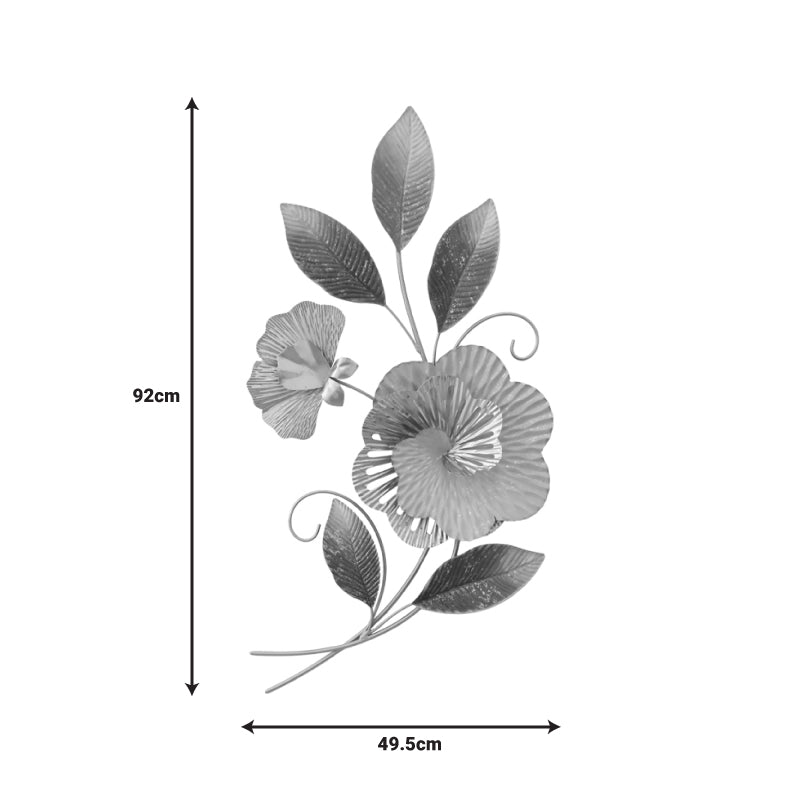 Декорация за стена Lux метал в златисто-бял нюанс 49,5x92x7см