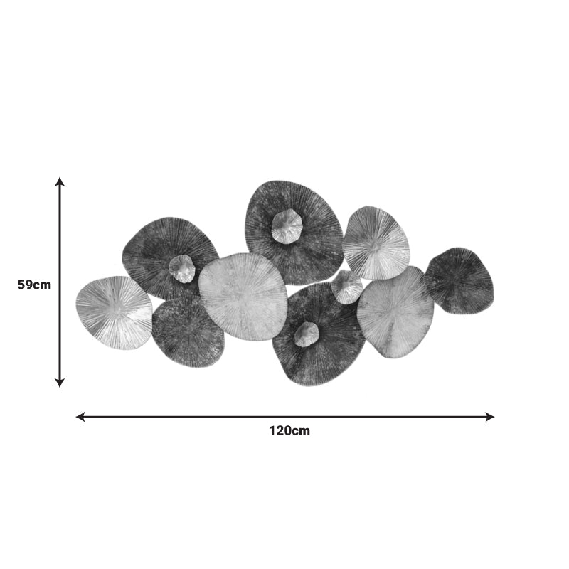 Декорация за стена Salie метал в златисто-розово-червен нюанс 120x59x7см