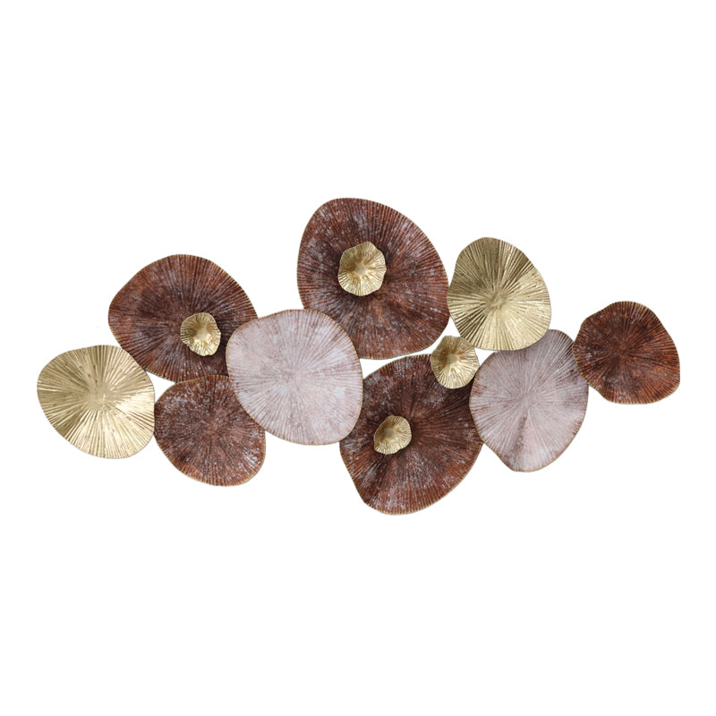 Декорация за стена Salie метал в златисто-розово-червен нюанс 120x59x7см