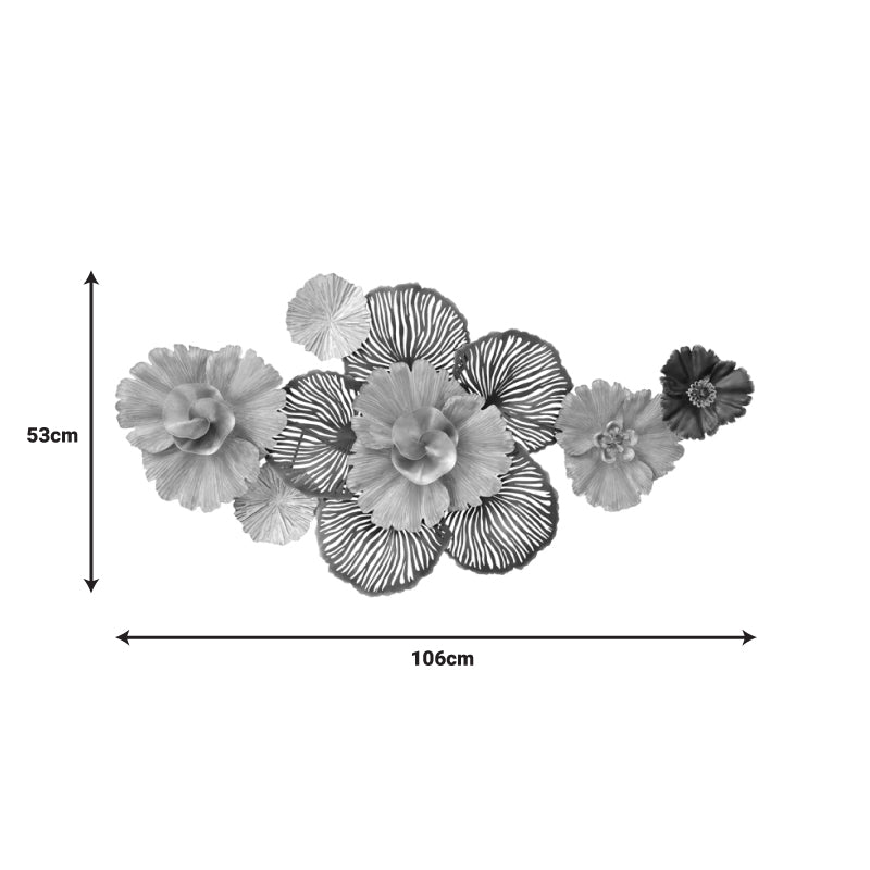 Декорация за стена Jemiole метал в златисто-сив нюанс 106x53x9.5cm