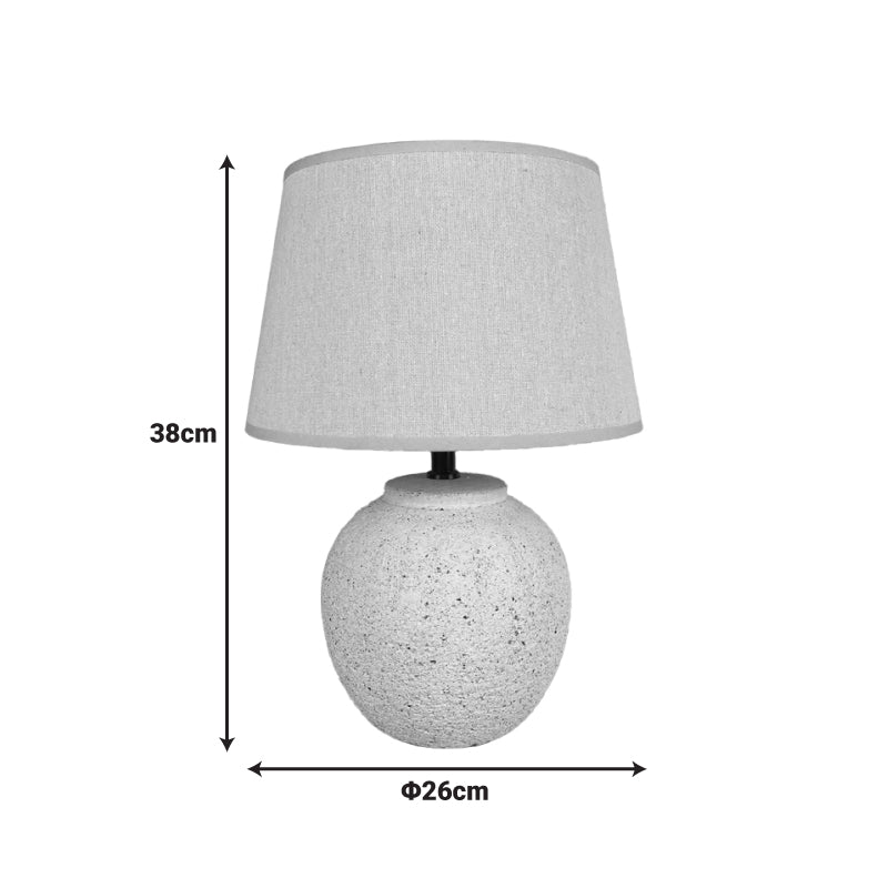 Керамична настолна лампа lurata e27 с бежов абажур φ26x38см