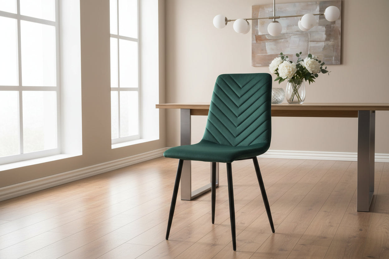 Стол LATRELL зелен цвят 43x54x88см Комплект 4 броя