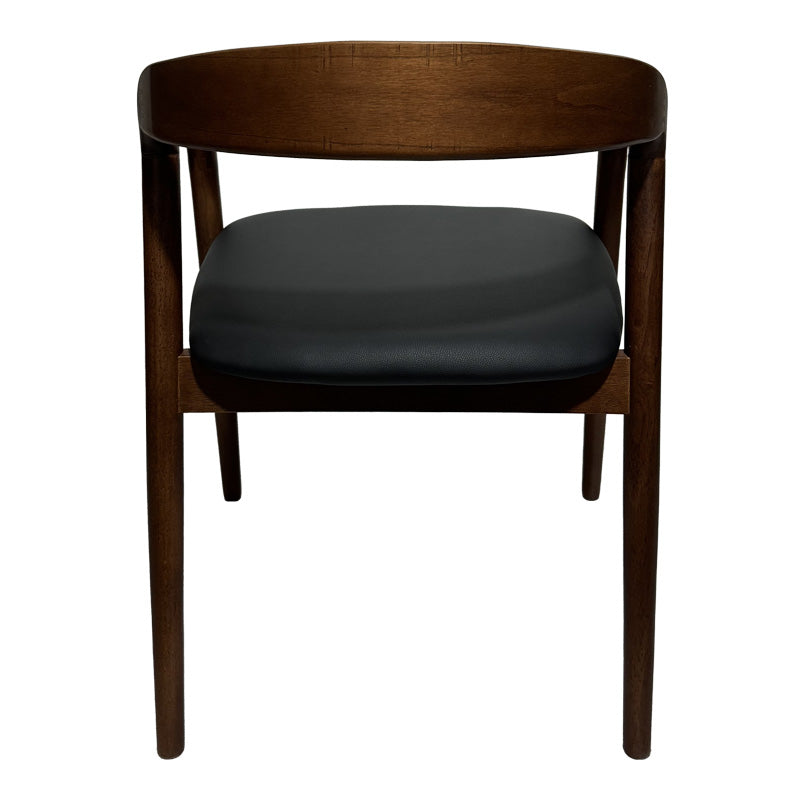 Hogie фотьойл каучуково дърво орех-черен pu възглавница 61x60x76cm