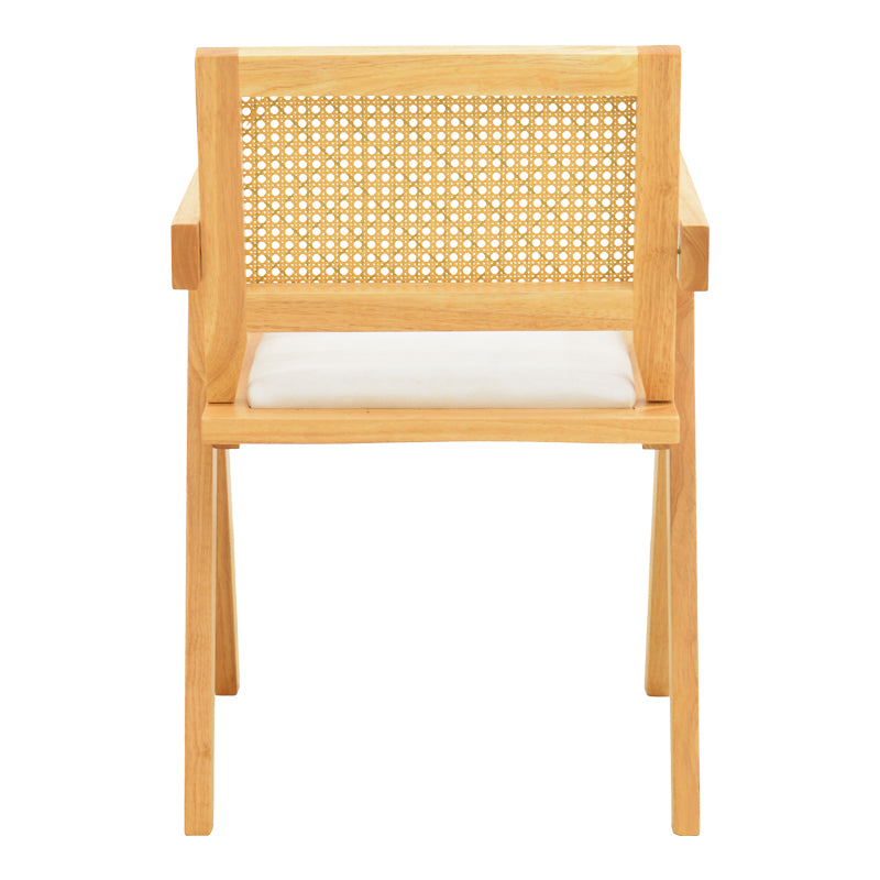 Фотьойл winslow d, каучуково дърво, в естествен бял нюанс, плат 51x54x80см