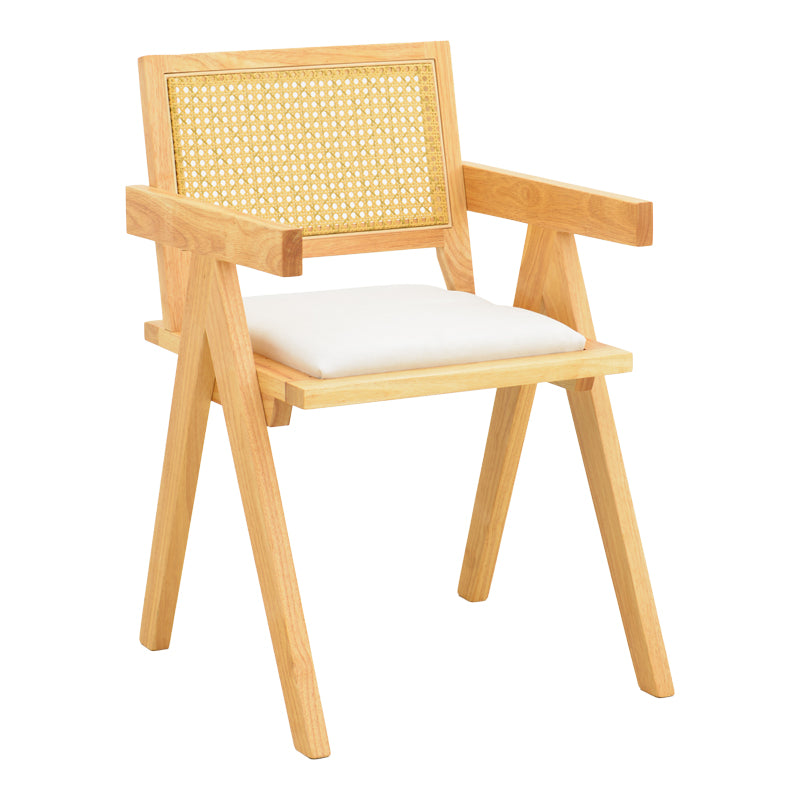 Фотьойл winslow d, каучуково дърво, в естествен бял нюанс, плат 51x54x80см