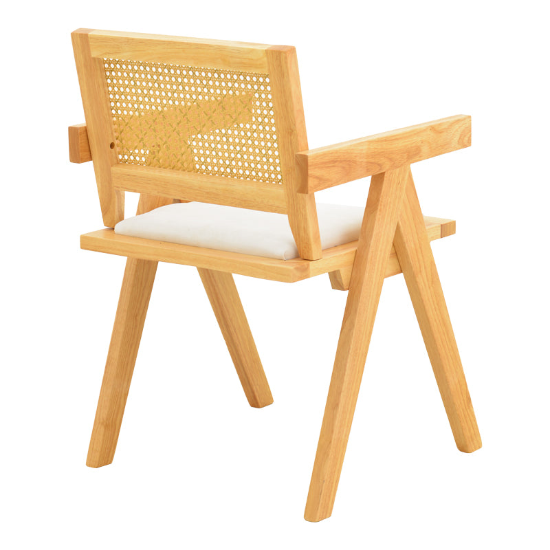 Фотьойл winslow d, каучуково дърво, в естествен бял нюанс, плат 51x54x80см