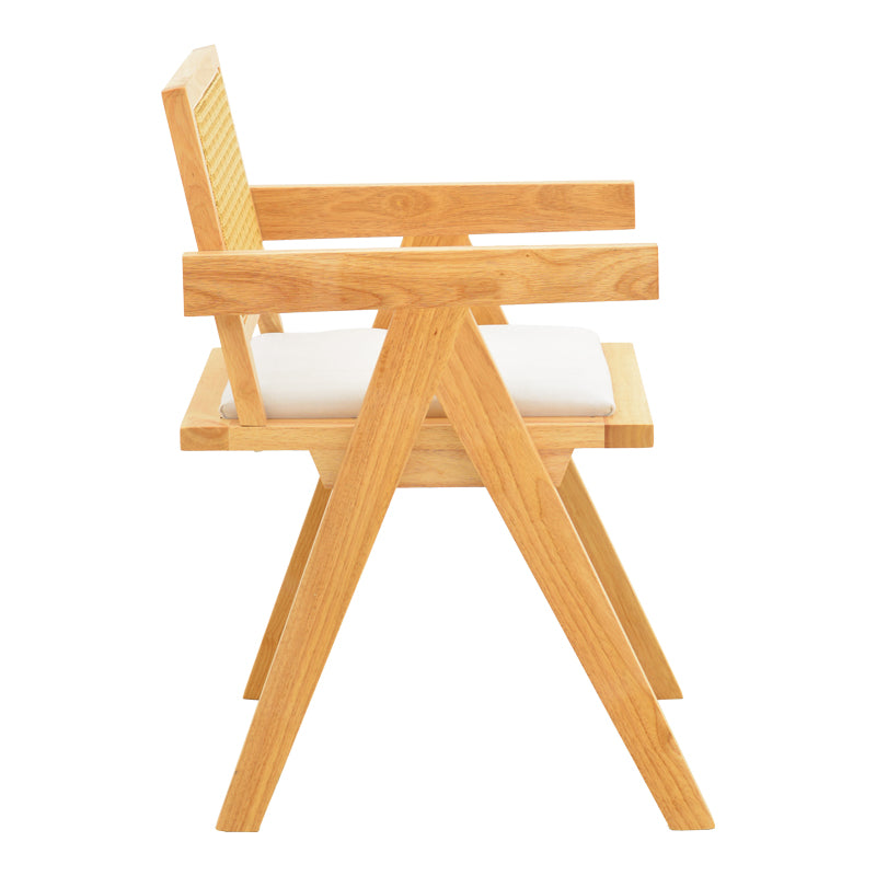 Фотьойл winslow d, каучуково дърво, в естествен бял нюанс, плат 51x54x80см