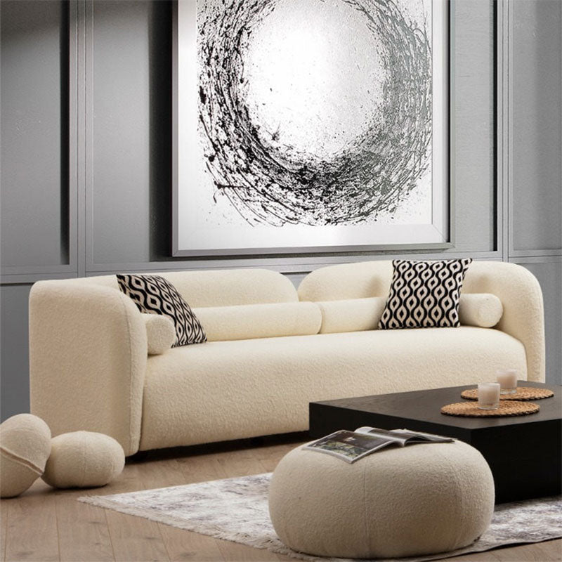 3 местен диван Tranquil I плат букле крем 228x90x74см