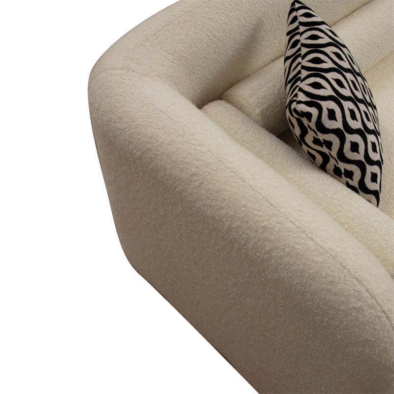 3 местен диван Tranquil I плат букле крем 228x90x74см