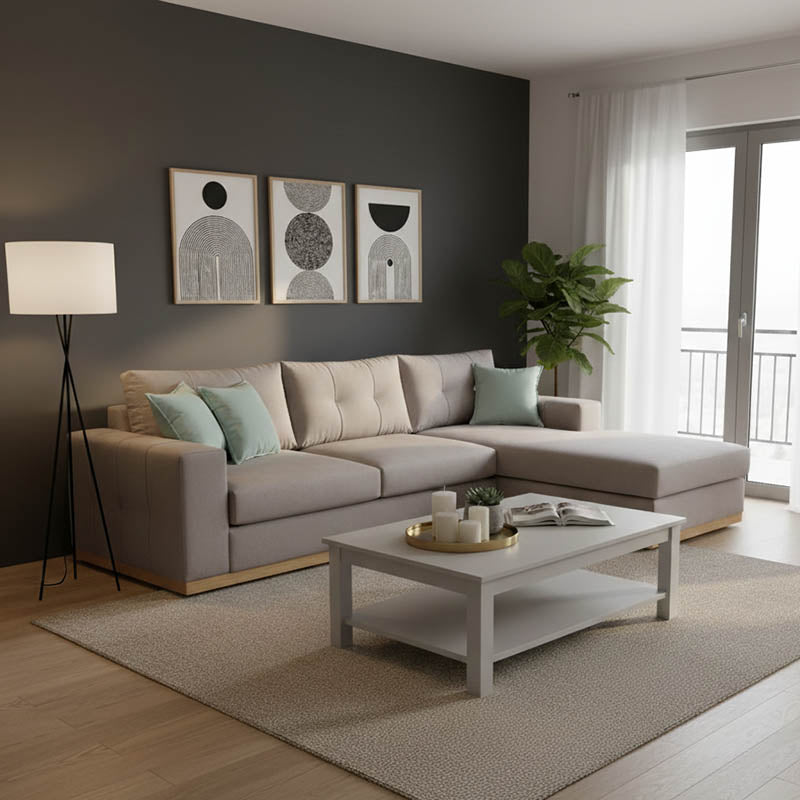 Ъглов диван Boston десен ъгъл с дамаска 280x225x90см