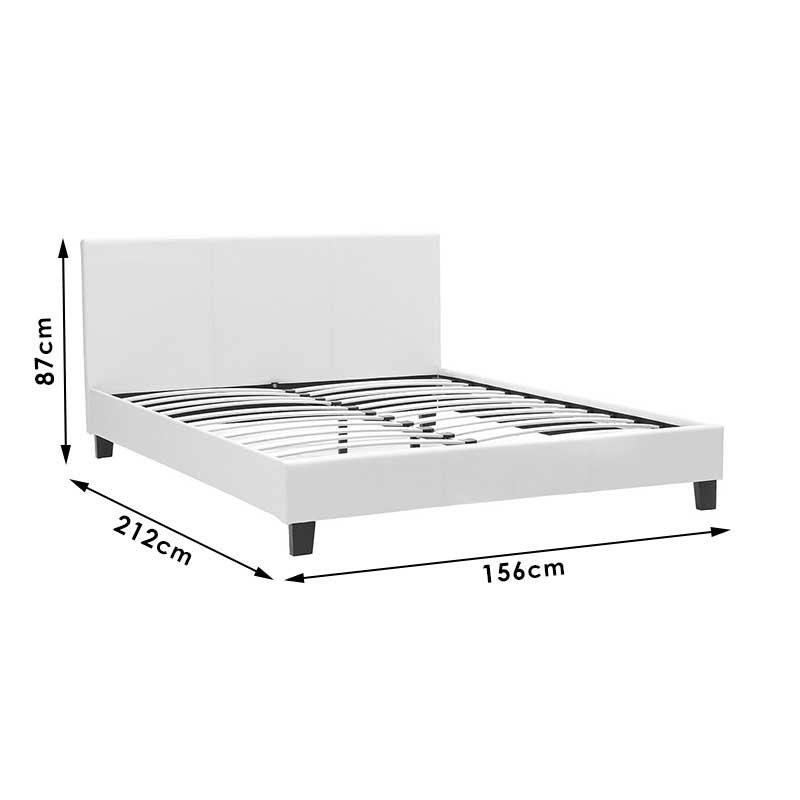 Двойно легло Nevil PU бял мат 150x200