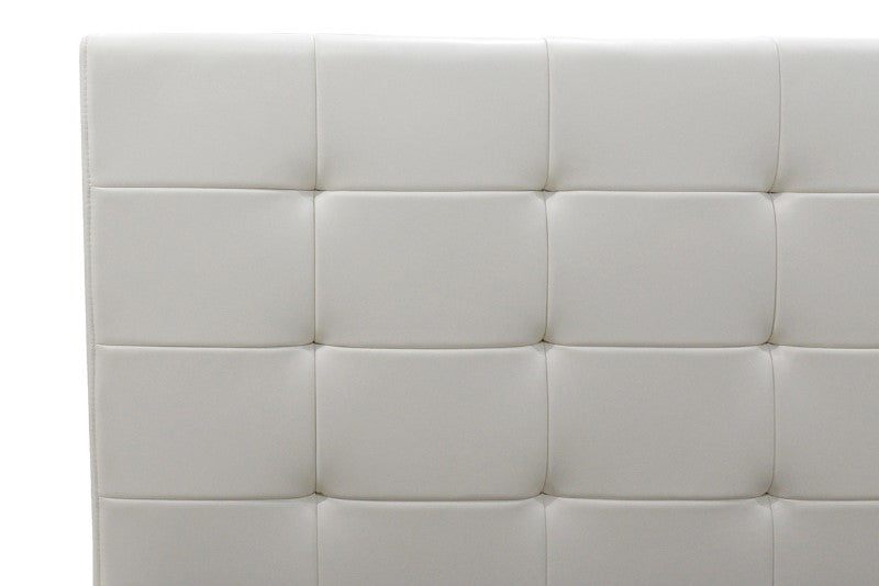 Двойно легло Roi PU с място за съхранение в бял мат 160x200