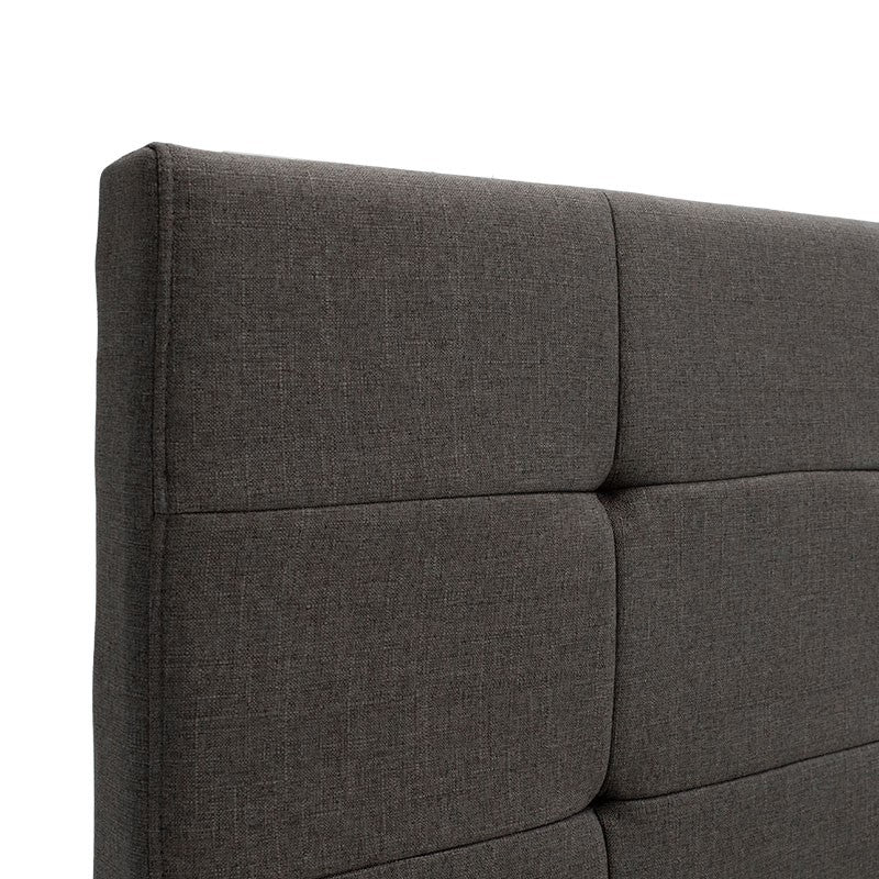 Двойно легло Roi с място за съхранение тъмно в сив плат 160x200см