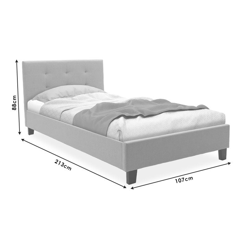 Легло Mago в тъмно сива дамаска 100x200см