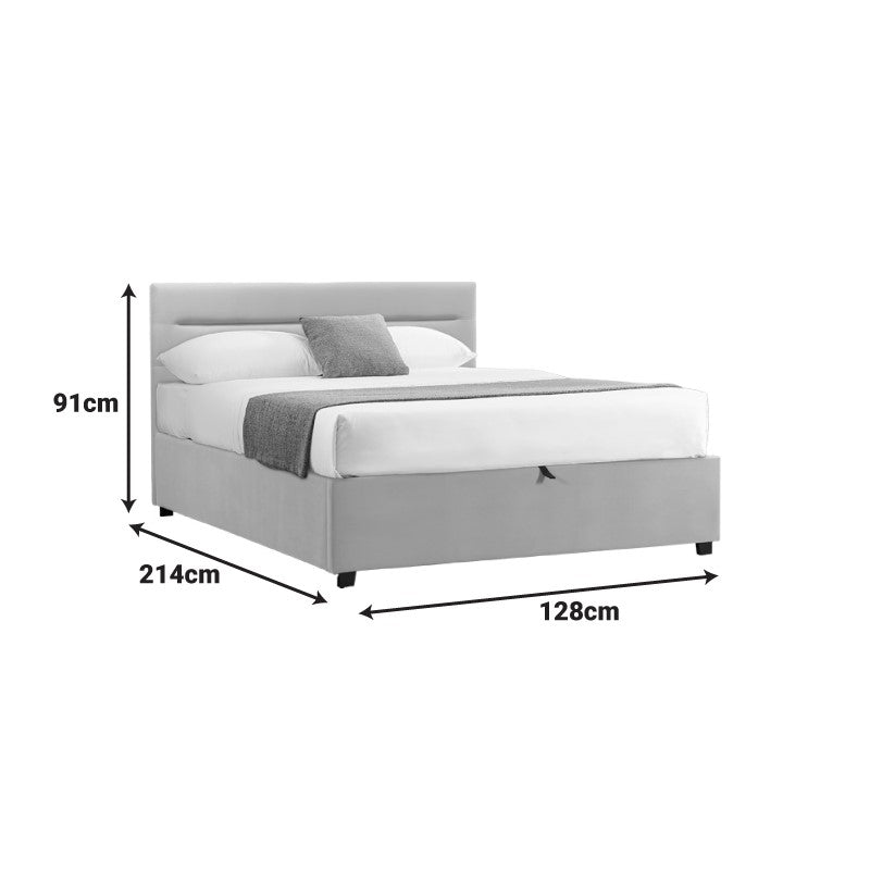 Кадифено легло molito в черен нюанс с място за съхранение 120x200 см