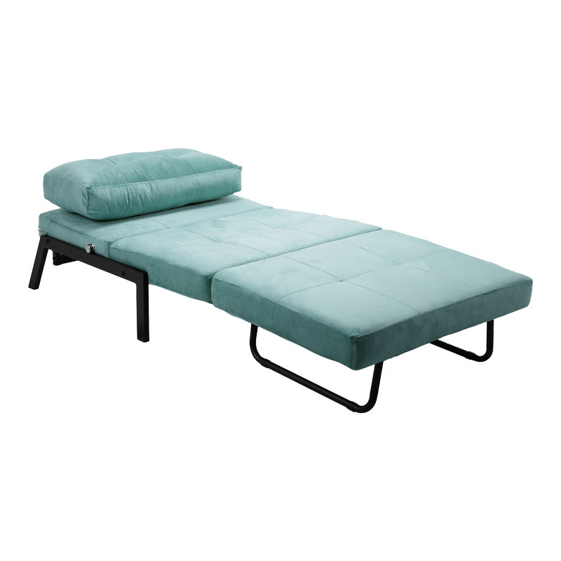 Кресло-легло Fancy velvet в цвят ciel и черен метален крак 95x98x70см