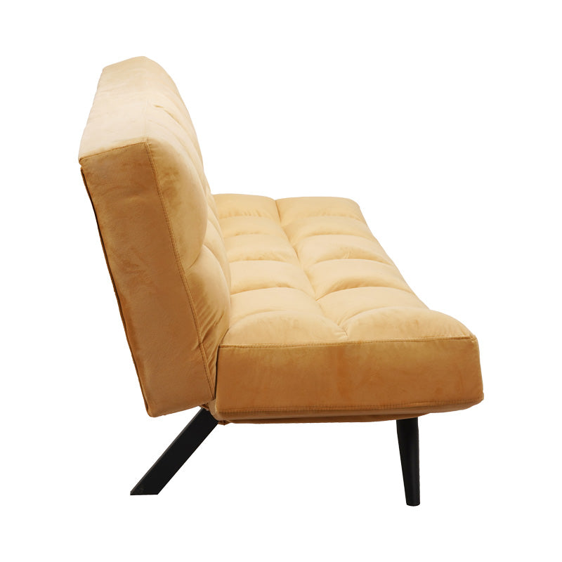 Диван - легло 3-местен Freddo в жълто кадифе 181x81x86см