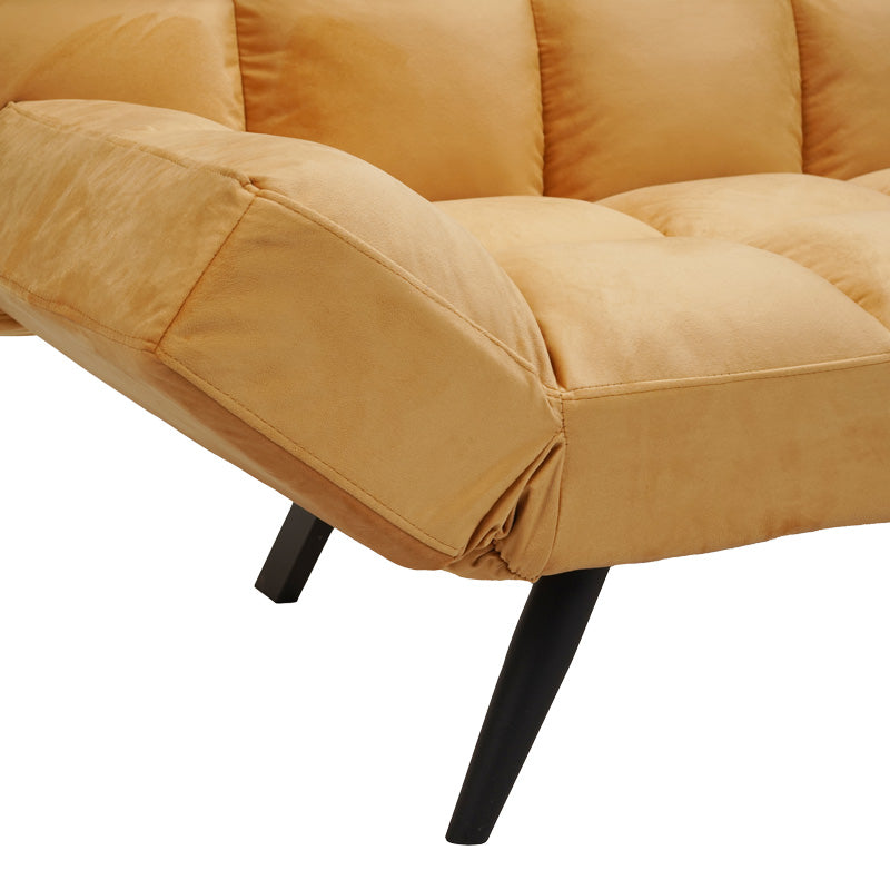 Диван - легло 3-местен Freddo в жълто кадифе 181x81x86см