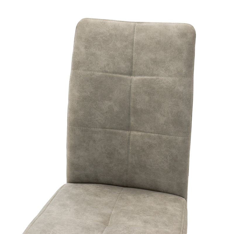 Стол Ariadne PU сиво-хромиран крак