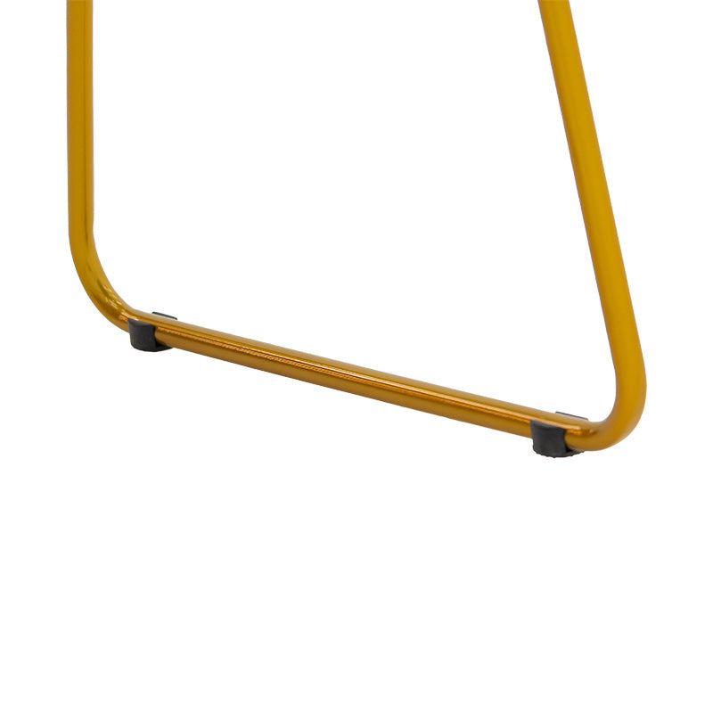 Стол Amalia метален златен с кадифе сиво