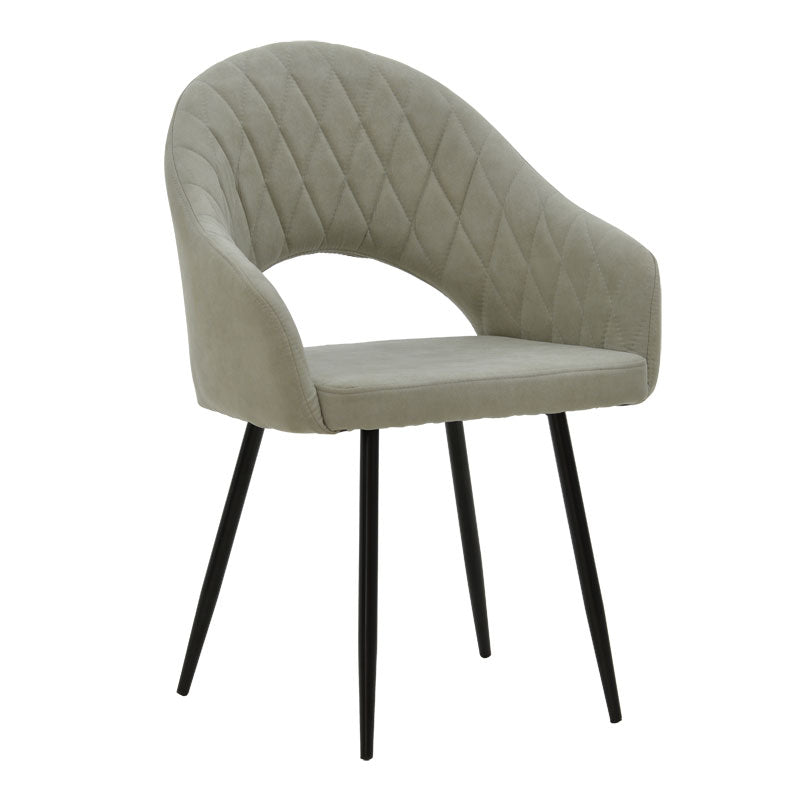 Фотьойл Macie плат антично сиво-черно 58x50x85см