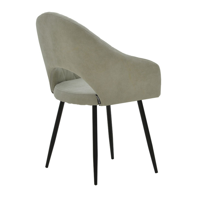 Фотьойл Macie плат антично сиво-черно 58x50x85см