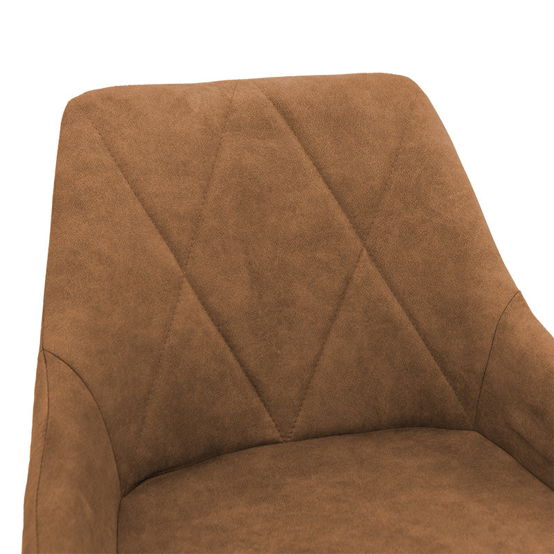 Бар стол Empower метални черни крака-дамаска антично кафяв цвят