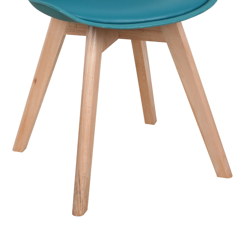 Стол Gaston PP-PU син цвят - естествен крак 44x52x78см