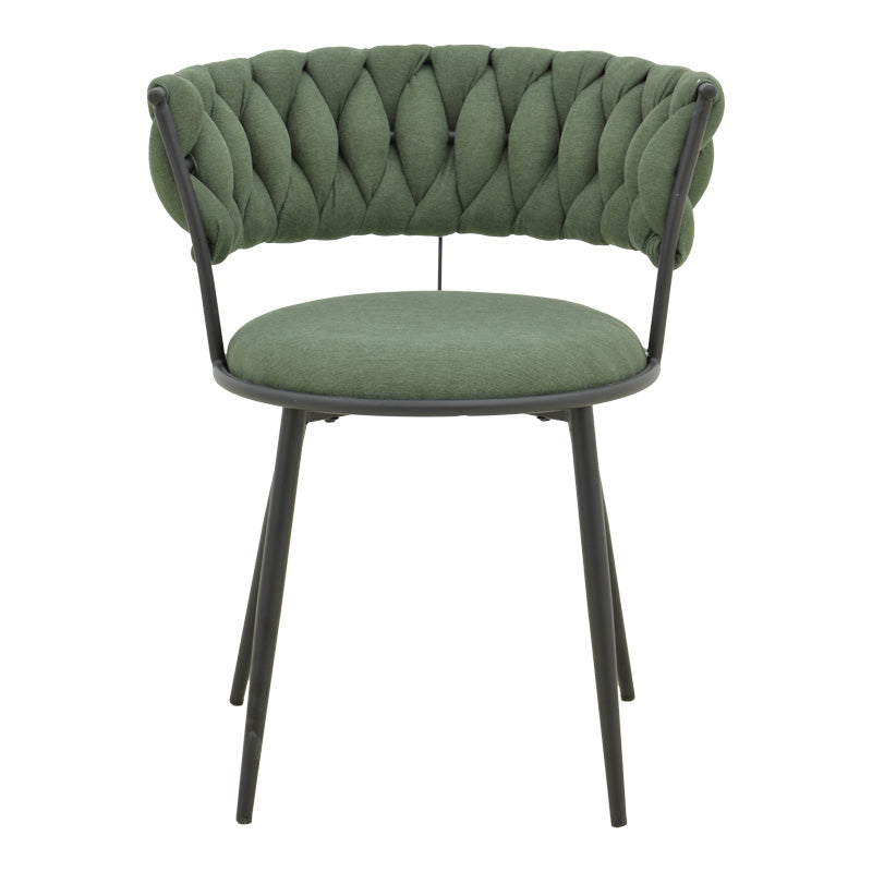 Кресло Аlkia в нюанс каки - черен метален крак 57x58,5x72см