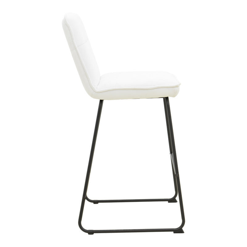 Бар стол Еssential бежов плат-черен метален крак 53x64.5x107см