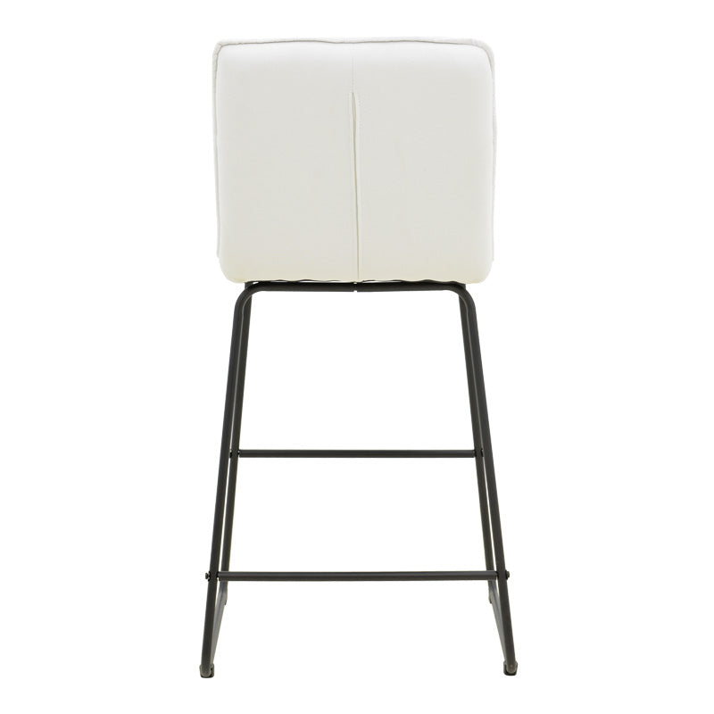 Бар стол Еssential бежов плат-черен метален крак 53x64.5x107см