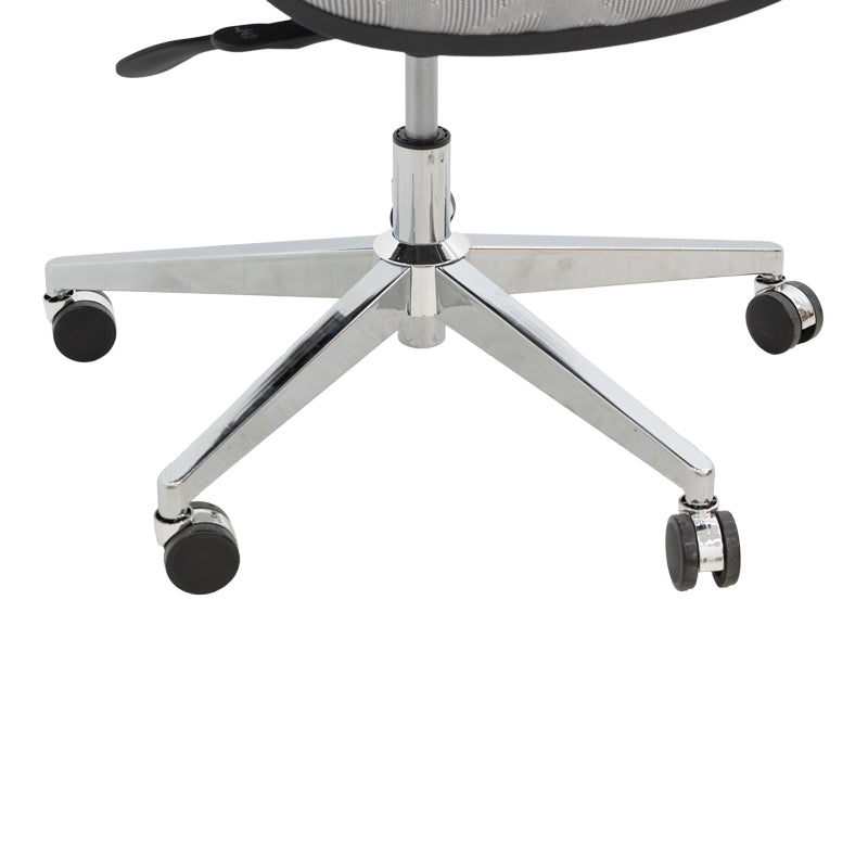 Директорски офис стол Karlo бяло-черен мрежест плат 72x70x112см