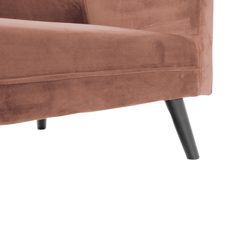 Диван - легло Dream с табуретка кадифе в цвят гнила ябълка 209x157x80см