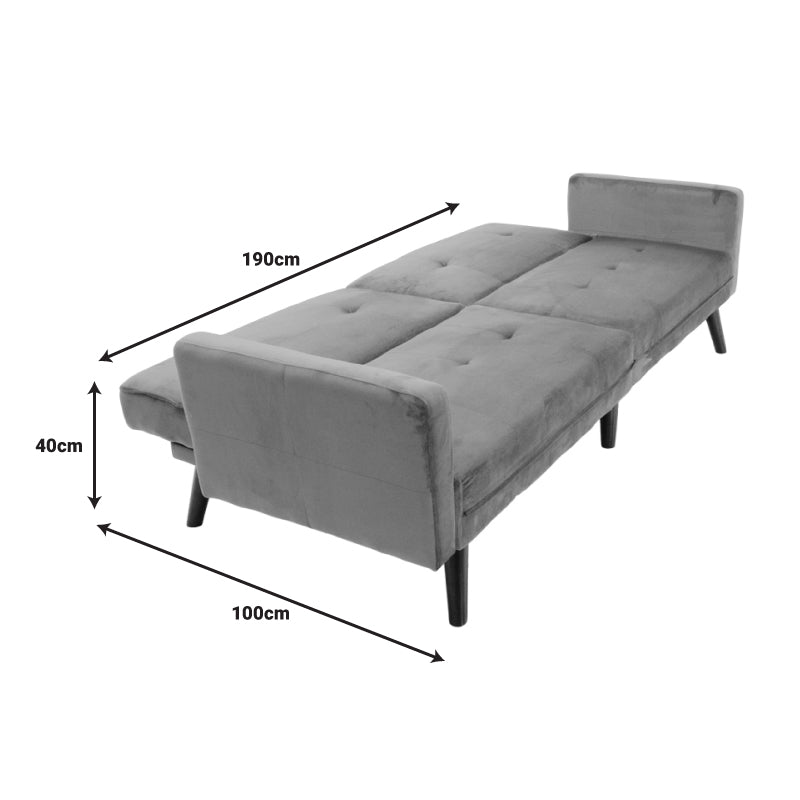 Диван - легло Dream с табуретка кадифе в цвят гнила ябълка 209x157x80см