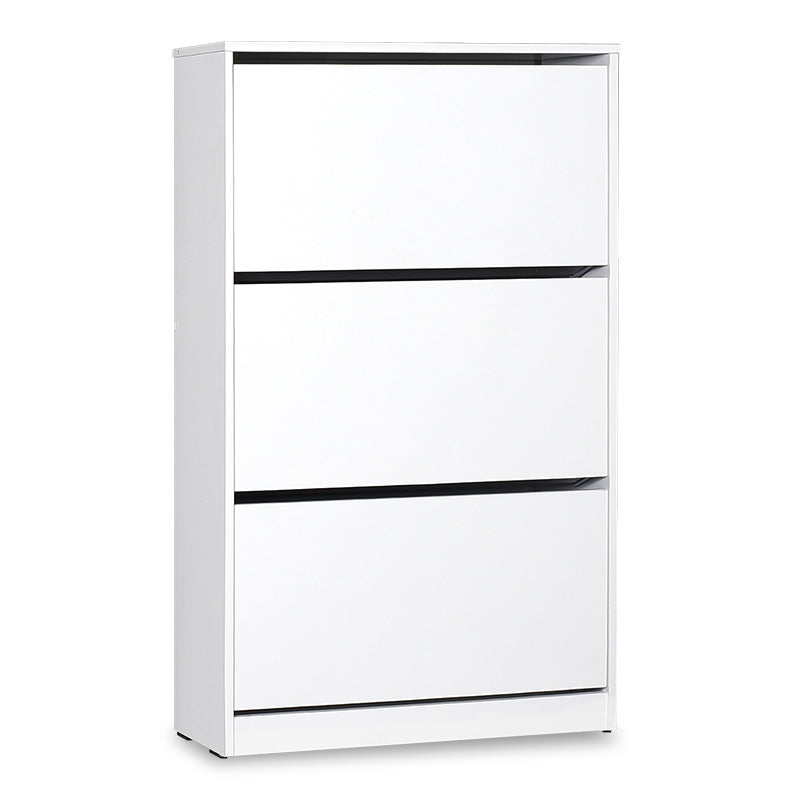 Шкаф за обувки Step 18 чифта бял 73x26x119см