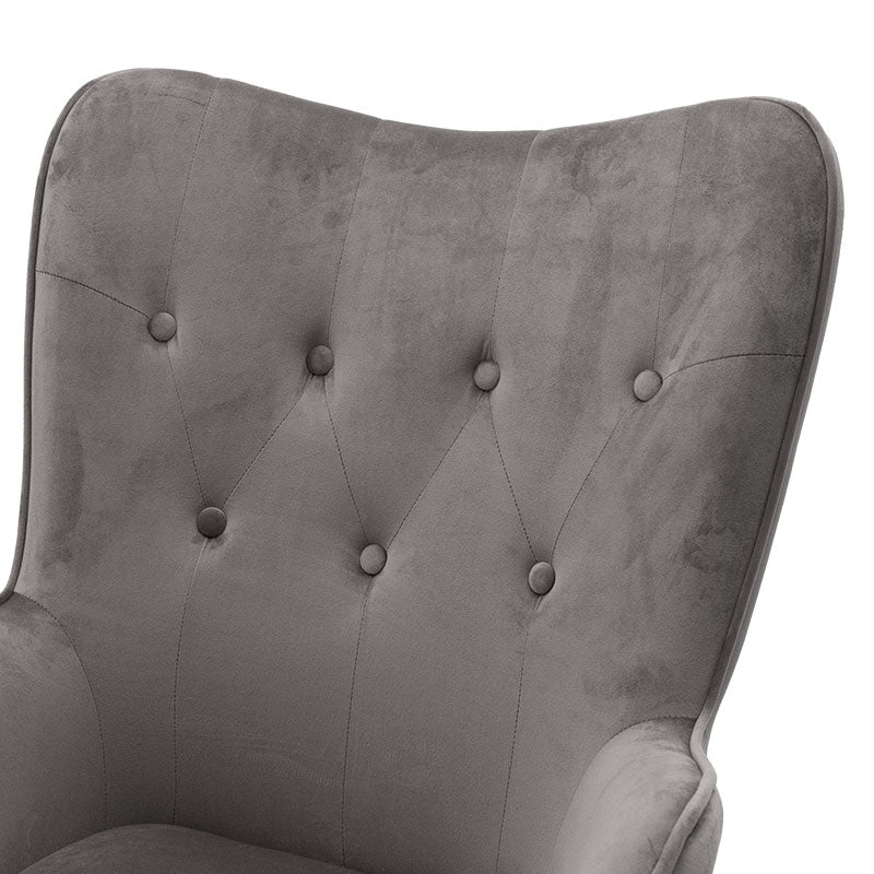 Мениджърски офис стол Kido в цвят сиво кадифе